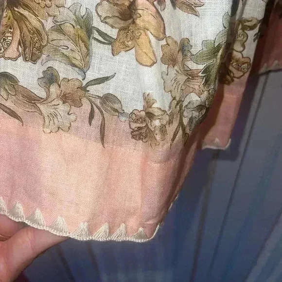 BNWT ZIMMERMANN Chintz belted tiered floral-print linen midi skirt OP - Picture 9 of 11